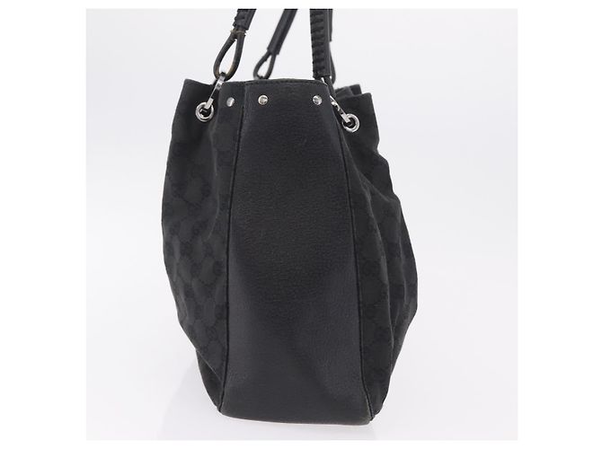 GUCCI GG Canvas Tote Bag Black Silver 115015 - Ansicht 5
