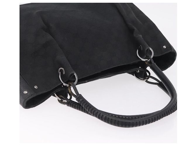 GUCCI GG Canvas Tote Bag Black Silver 115015 - Ansicht 6