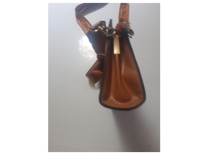 Borsa MCM Visetos Monogram in Pelle Marrone - vista 6