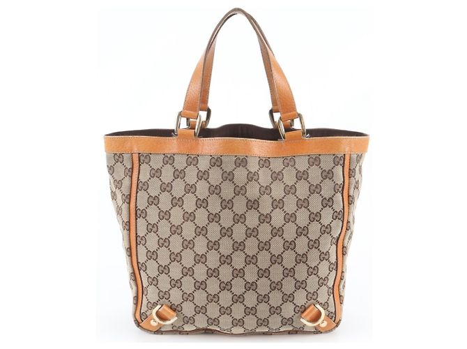 Borsa Tote Gucci GG Canvas Abbey in pelle - vista 3