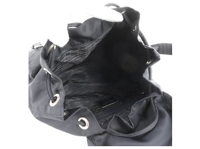 Sac à dos Prada en nylon Tessuto avec logo triangle en cuir - vue 7