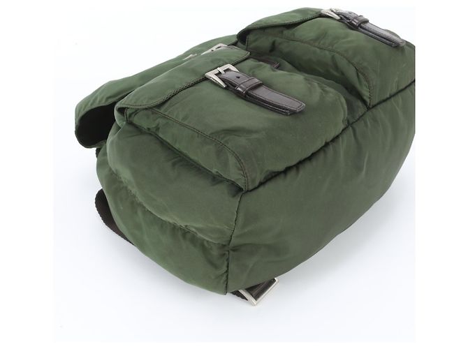 Sac à dos Prada en nylon Tessuto avec logo triangle en cuir - vue 4