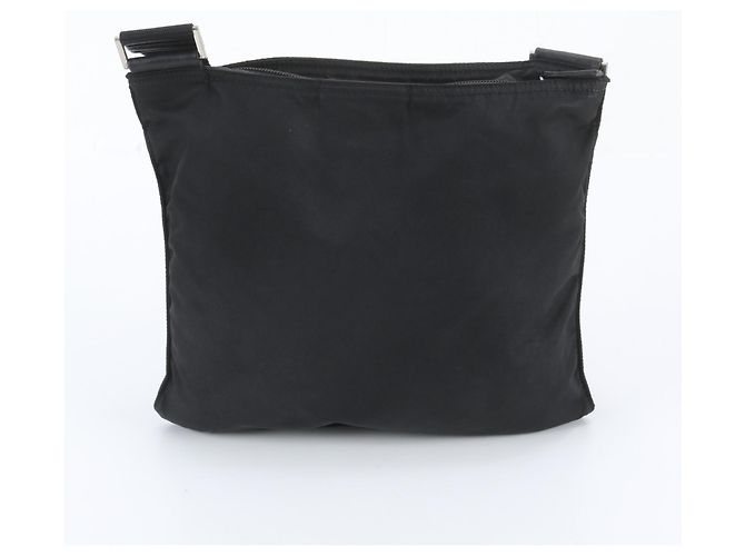 Sac à épaule en cuir et nylon Tessuto avec logo triangle Prada - vue 3