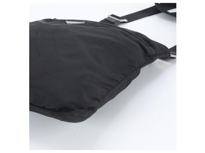 Sac à épaule en cuir et nylon Tessuto avec logo triangle Prada - vue 4