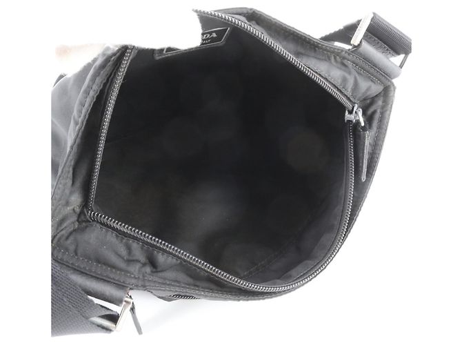Sac à épaule en cuir et nylon Tessuto avec logo triangle Prada - vue 7