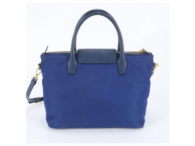 Bolsa de Ombro 2-Way Prada em Nylon Tessuto e Couro Saffiano - vista 4