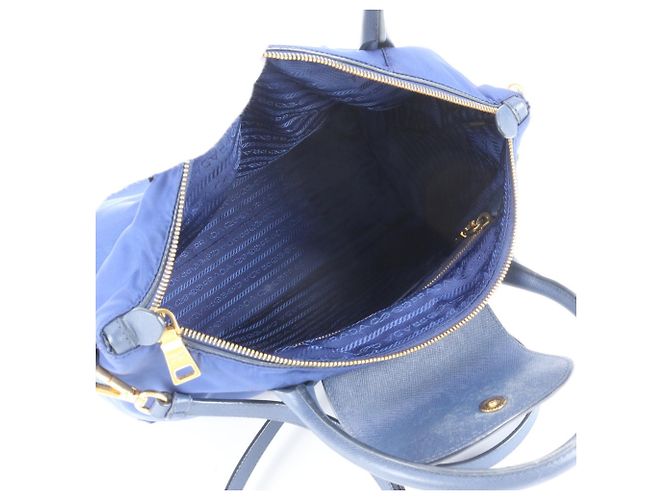 Bolsa de Ombro 2-Way Prada em Nylon Tessuto e Couro Saffiano - vista 8
