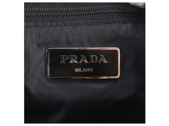Tote Sac cabas Prada en nylon Tessuto avec logo triangle et fleurs en cuir - vue 8