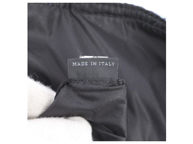 Tote Sac cabas Prada en nylon Tessuto avec logo triangle et fleurs en cuir - vue 9