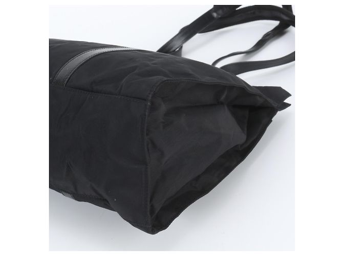Prada Tessuto Nylon Leather Tote Bag - view 4