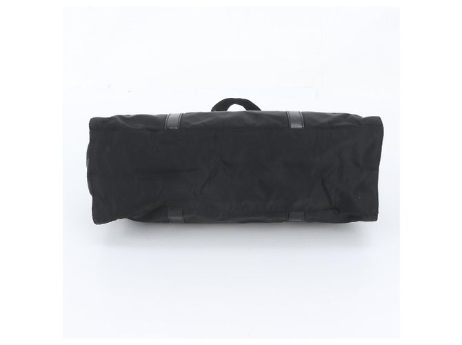 Prada Tessuto Nylon Leather Tote Bag - view 5