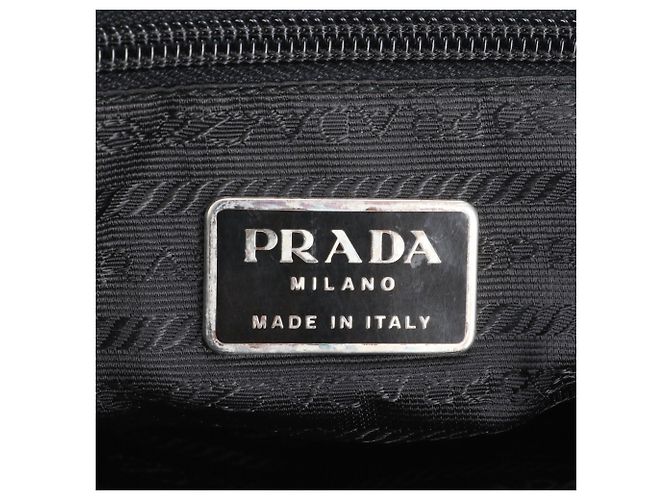 Prada Tessuto Nylon Leather Tote Bag - view 8