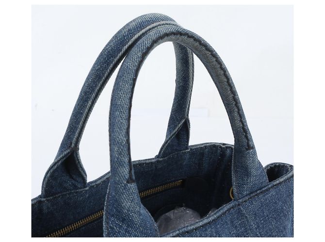 Prada Canapa Denim Blue Tote Bag - Ansicht 2