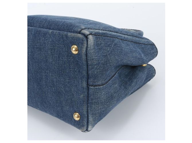 Prada Canapa Denim Blue Tote Bag - Ansicht 4