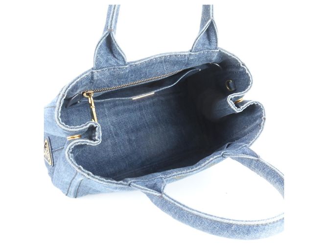 Prada Canapa Denim Blue Tote Bag - Ansicht 7