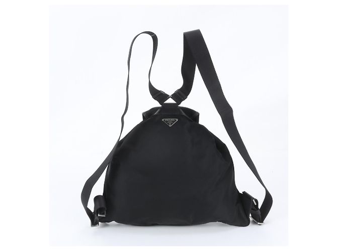 Sac à dos Prada en nylon Tessuto avec logo triangle en cuir - vue 3