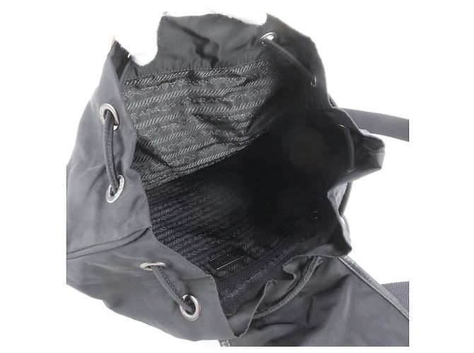 Sac à dos Prada en nylon Tessuto avec logo triangle en cuir - vue 7