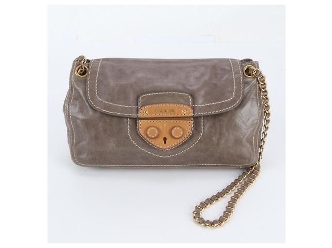 Bolsa de Ombro 2-Way com Corrente em Couro Prada BR4659 - vista 4