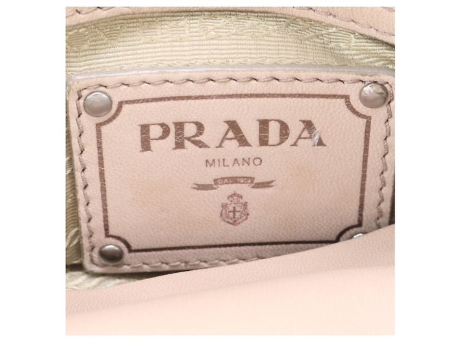 Sac à épaule 2-Way en cuir froncé Prada - vue 9