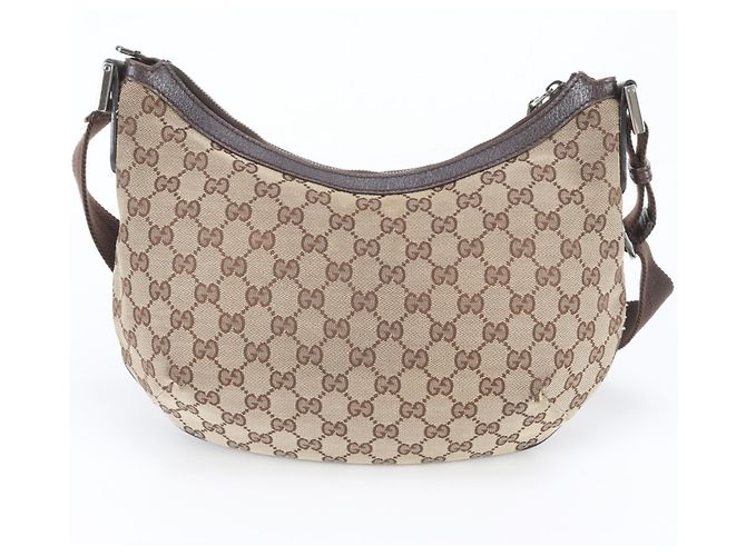 Borsa a tracolla Gucci in tela GG e pelle - vista 3
