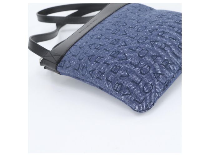 Bulgari Borsa a tracolla Bvlgari Logomania in denim e pelle - vista 6