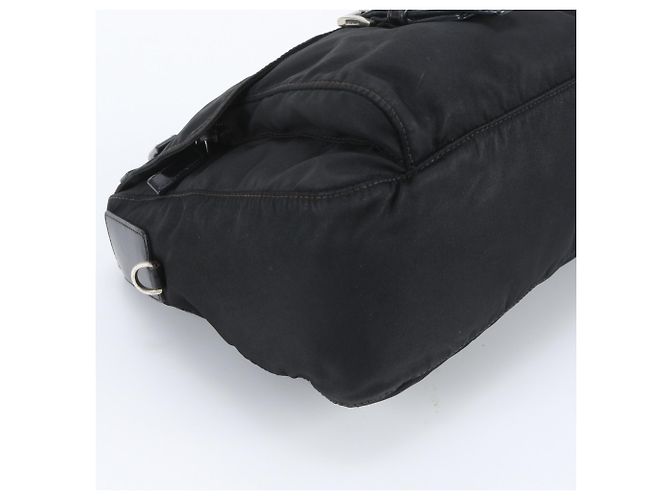 Sac à épaule Prada en nylon Tessuto avec logo triangle en cuir - vue 6