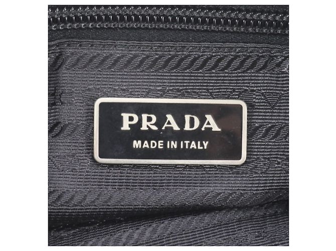 Sac à épaule Prada en nylon Tessuto avec logo triangle en cuir - vue 8