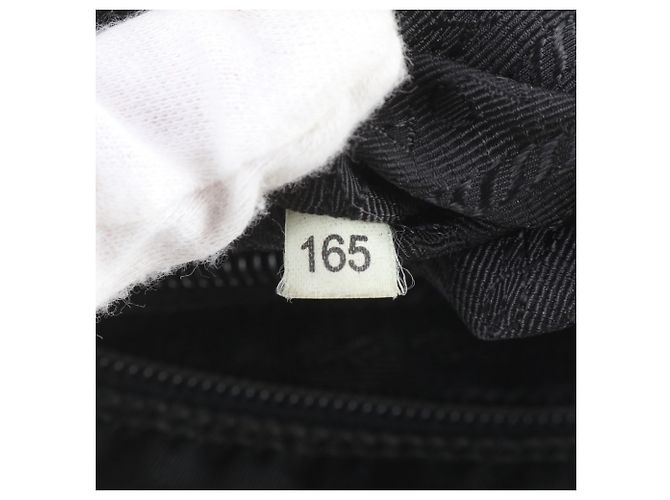 Sac à épaule Prada en nylon Tessuto avec logo triangle en cuir - vue 9