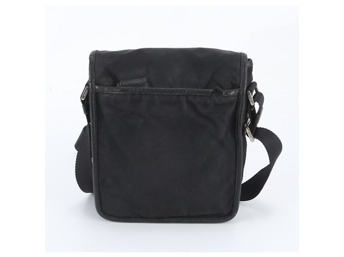 Borsa a tracolla in pelle e nylon Tessuto con logo triangolare Prada - vista 3