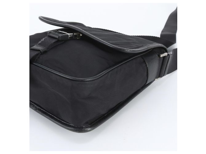Borsa a tracolla in pelle e nylon Tessuto con logo triangolare Prada - vista 4