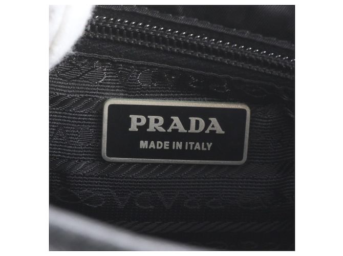 Borsa a tracolla in pelle e nylon Tessuto con logo triangolare Prada - vista 8
