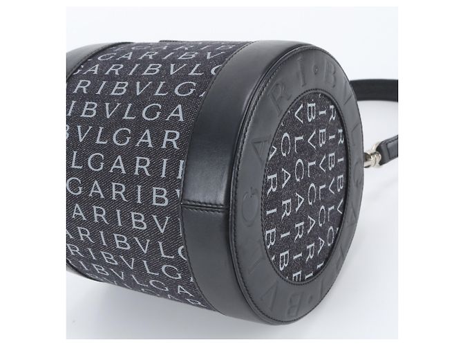 Bulgari Bolso de hombro cilíndrico de piel Bvlgari B.zero1 Logomania - vista 4