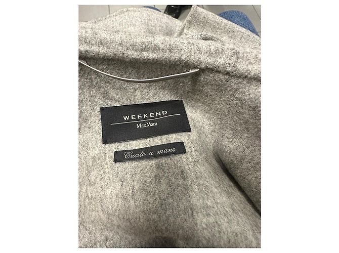 Weekend Max Mara Grey hooded wool coat - view 3