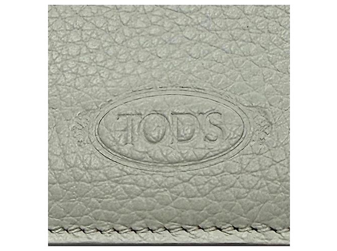 Tod's Light Gray Leather Card Case - view 7
