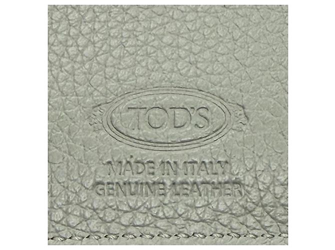 Tod's Light Gray Leather Card Case - view 8