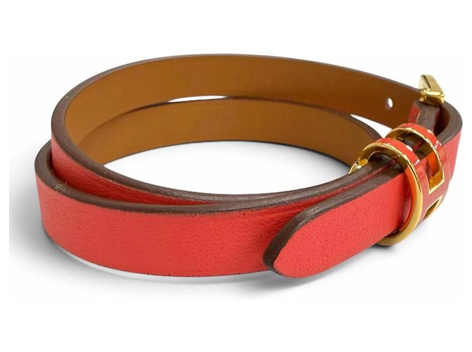 Hermès Bracelete Pop H Double Tour em couro HERMES - vista 4