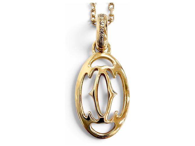 Collana Logo Cartier in Oro Rosa e Diamanti - vista 4