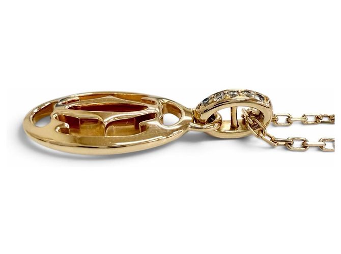 Collana Logo Cartier in Oro Rosa e Diamanti - vista 5