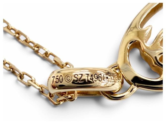 Collana Logo Cartier in Oro Rosa e Diamanti - vista 9