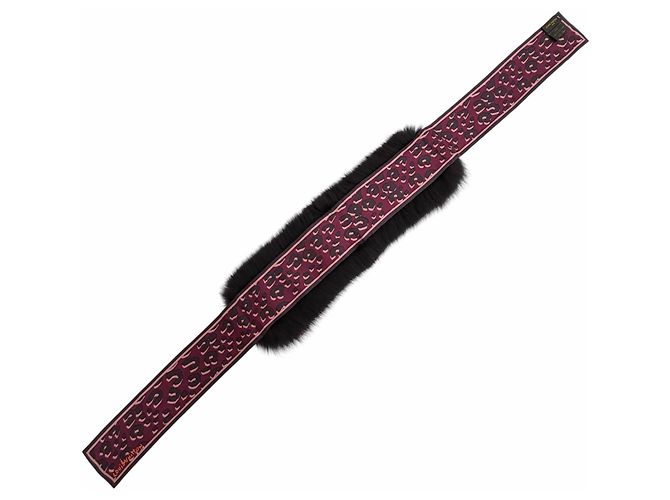 Chal de seda y piel de zorro Bordeaux Louis Vuitton - vista 7