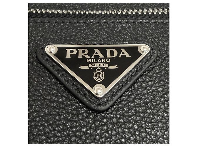 Borsa a tracolla Prada 2VH094 in pelle con logo triangolare - vista 11