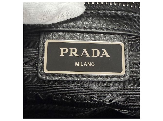 Borsa a tracolla Prada 2VH094 in pelle con logo triangolare - vista 12