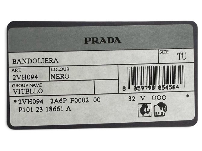 Borsa a tracolla Prada 2VH094 in pelle con logo triangolare - vista 15