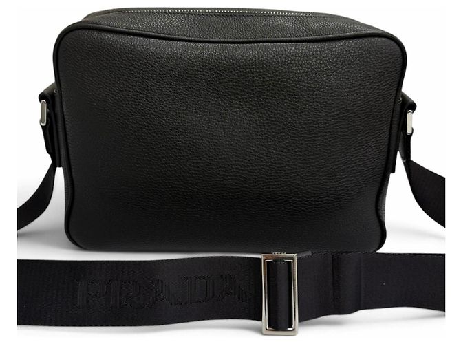 Borsa a tracolla Prada 2VH094 in pelle con logo triangolare - vista 4