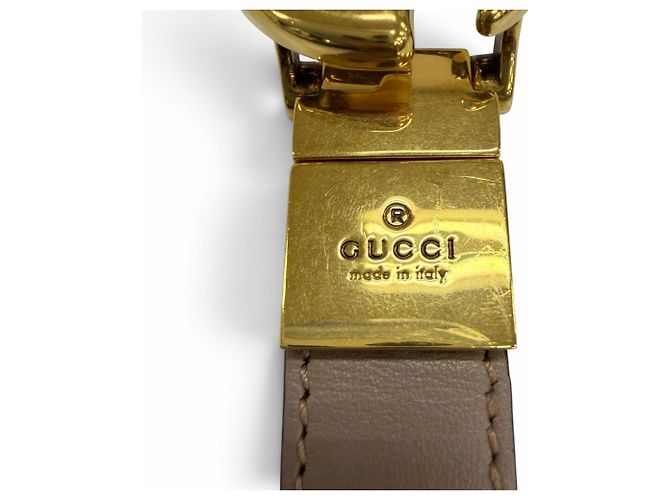 Gucci GG Emblem Reversible Slim Leather Belt - view 7