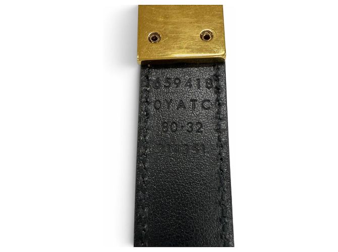 Gucci GG Emblem Reversible Slim Leather Belt - view 8