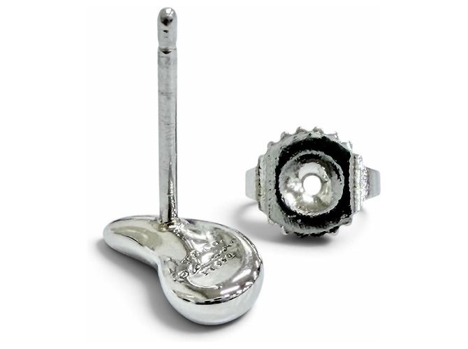 Autre Marque Tiffany Teardrop Ohrstecker aus Platin - Ansicht 4