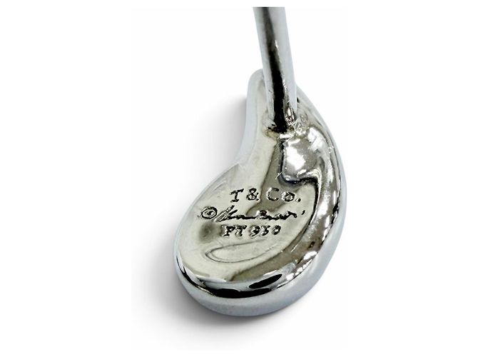 Autre Marque Tiffany Teardrop Ohrstecker aus Platin - Ansicht 5