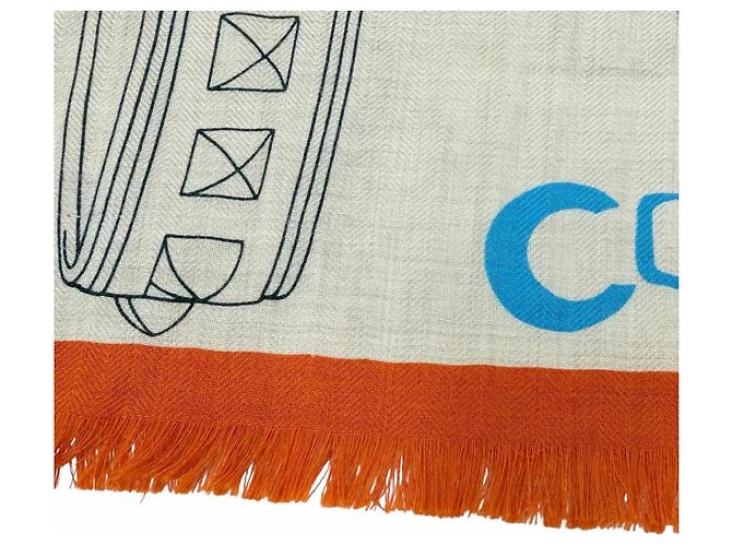 Hermès Hermes Rectangle Colliers de Chiens Cashmere Silk Shawl - vista 8