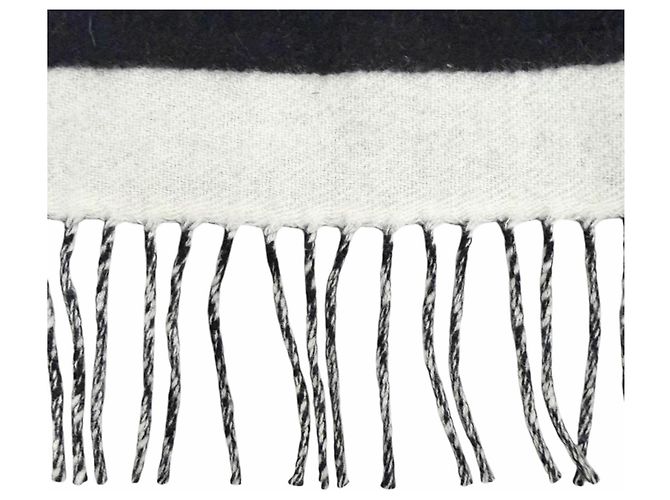 Sciarpa lunga bicolore con frange in cashmere Chanel - vista 5